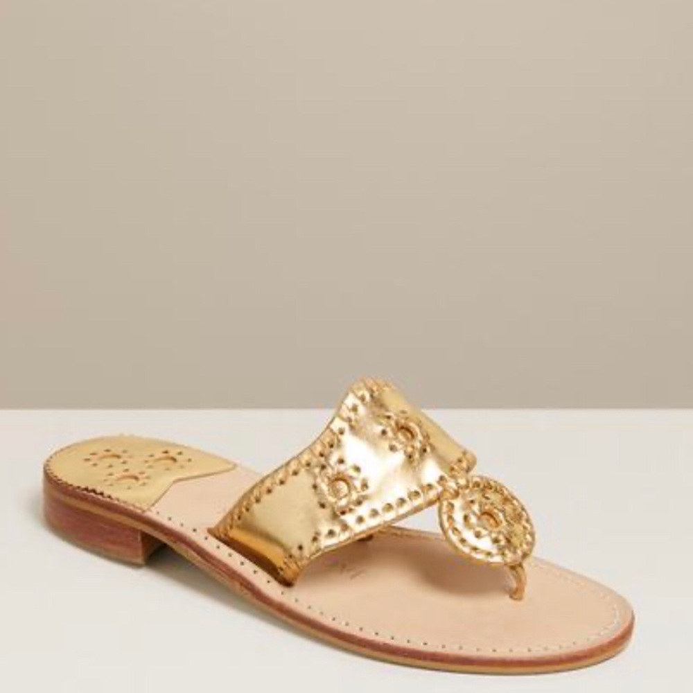 Jack Rogers Metallic Gold Sandal